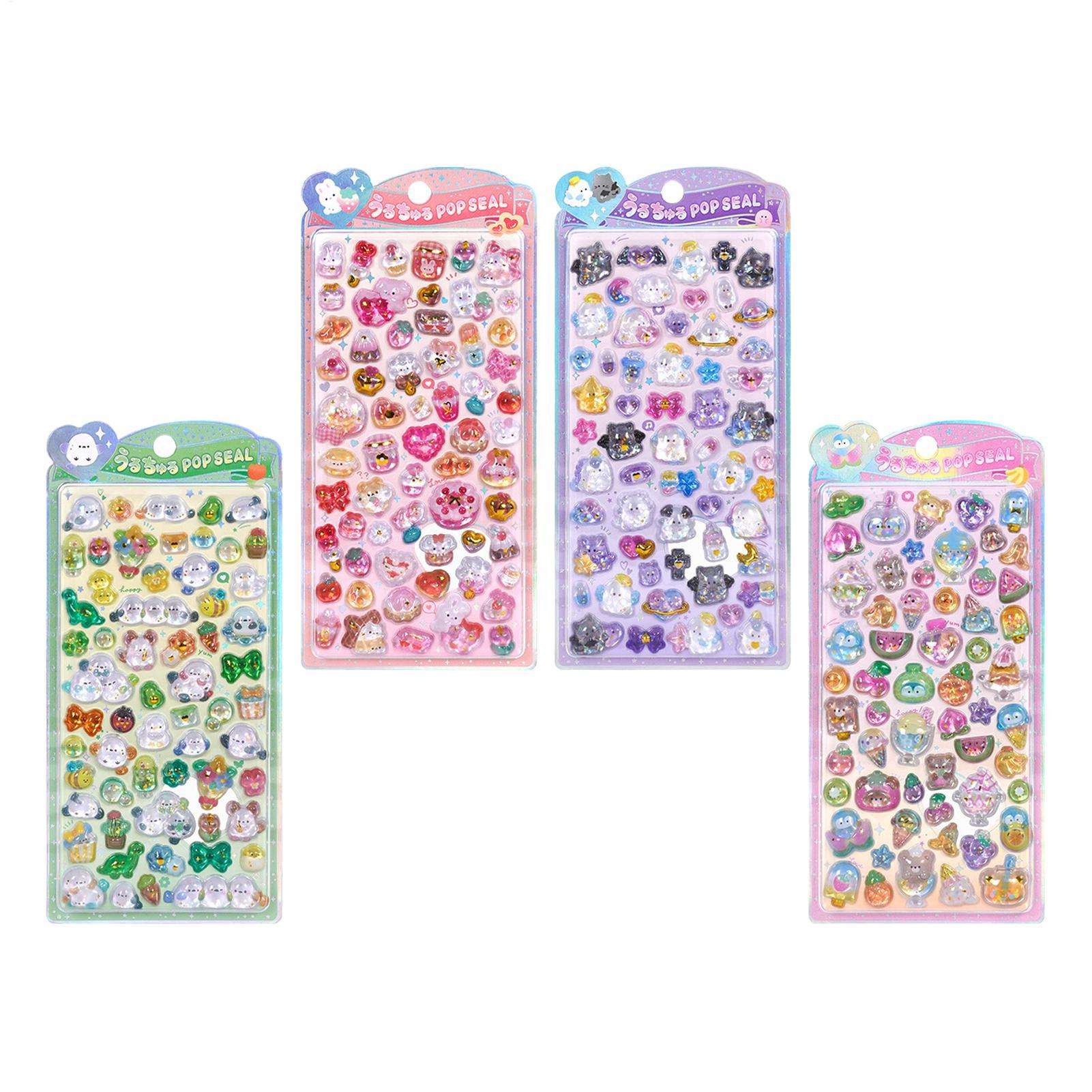 Resin Glitter Pack - Paquete de pegatinas bonitas, pegatinas con
