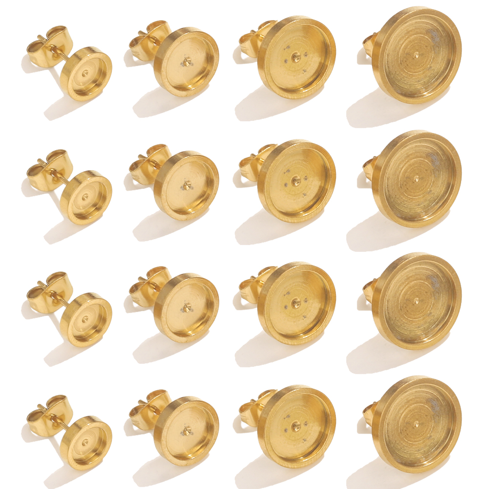 Resin Craft Projects - 10 Uds. De pendientes dorados de