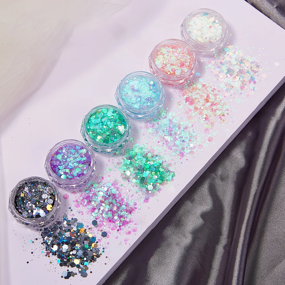 Juego de 6 colores de lentejue - Resin Glitter Pack reseña y precio