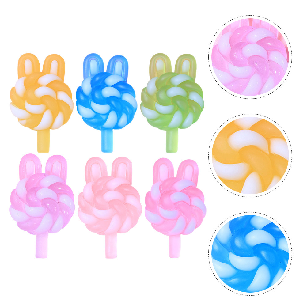 24 piezas de dijes de piruleta - Resin Craft Material reseña y precio