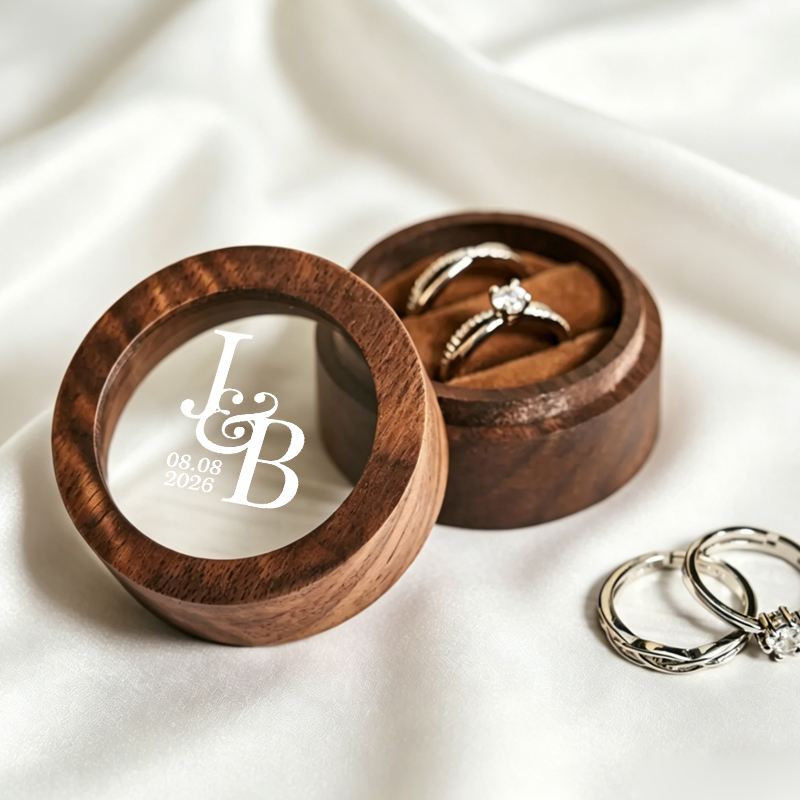 Caja de Anillos de Boda Person - Wood Ring Blank reseña y precio