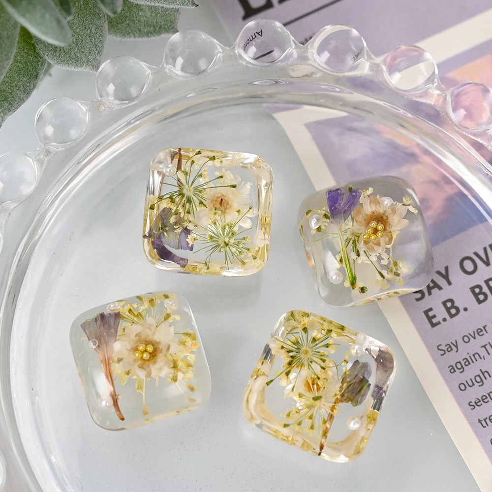 Cabujón de botones de resina d - Dried Flower Bulk reseña y precio