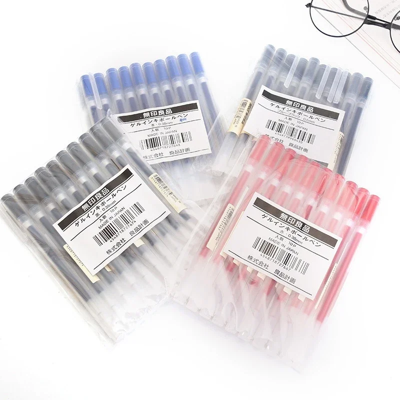 10-30 unids/set 0,38/0,5mm bol - Muji Stationery Gel Pen reseña y precio