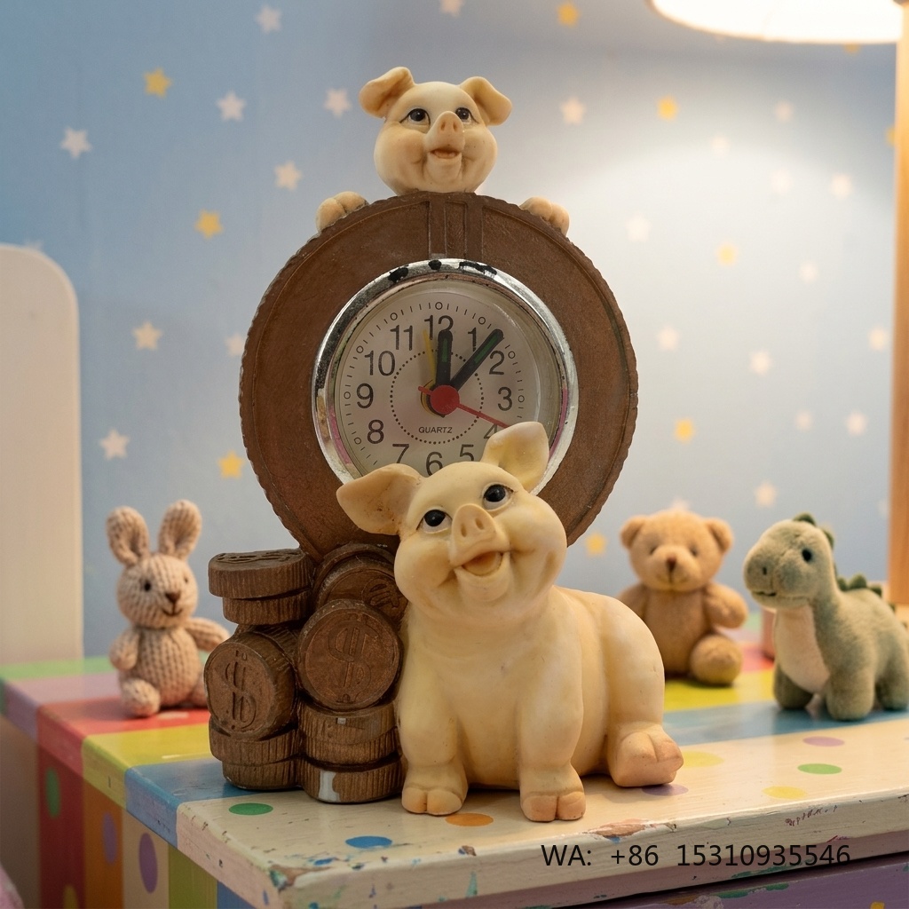 Reloj de Cerdo de Dibujos Anim - Resin Crafts reseña y precio
